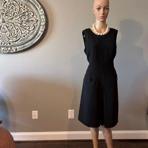 CALVIN KLEIN BLACK SLEEVELESS A-LINE DRESS